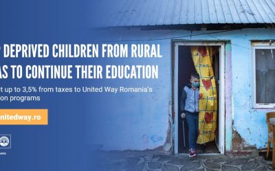 Redirect up to 3,5% from 2020 taxes to United Way Romania’s education programs