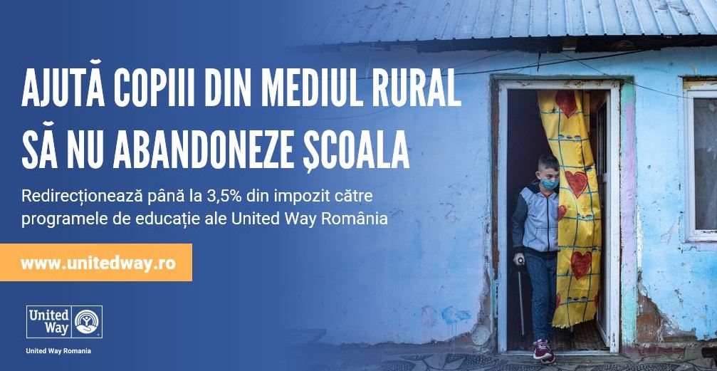 Redirecționează 3,5% din impozitul pe 2020 către programele United Way România