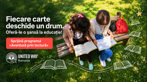 Competențele de lectură ale elevilor români scad și este nevoie să intervenim. United Way România implementează un program dedicat literației pentru elevii din medii defavorizate